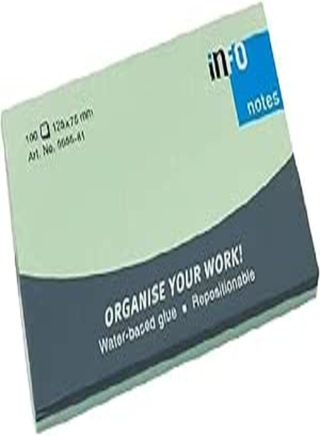 Info Sticky Notes 5655-81, 125x75mm, 100 Sheets, Green